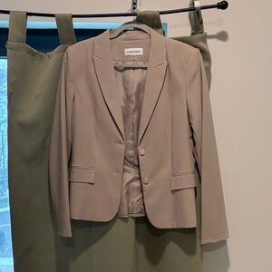 Calvin Klein Women's Beige Blazer